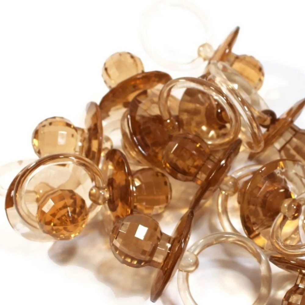 Brown Baby Shower Pacifiers Guest Favors